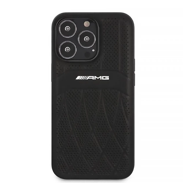 Чохол Mercedes Leather Curved Lines для iPhone 13 | 13 Pro Black (AMHCP13LOSDBK) - зображення 3