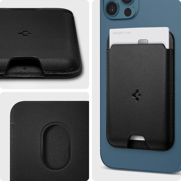 Магнітний гаманець Spigen Valentinus Black with MagSafe (AMP02284) - зображення 9
