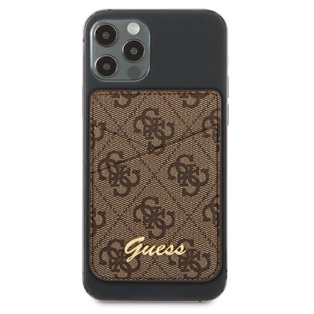 Магнітний гаманець Guess Wallet Brown with MagSafe Brown (GUWMS4GTLBR) - Фото 2 Магнітний гаманець Guess Wallet Brown with MagSafe Brown (GUWMS4GTLBR) - зображення 2