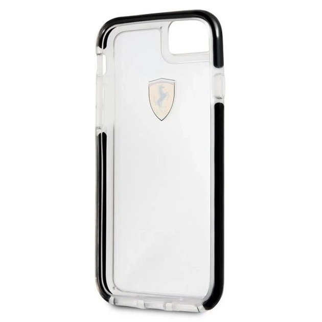 Чохол Ferrari для iPhone 7/8 | SE2020 Shockproof Hard Case Transparent/Black (FEGLHCP7BK) - зображення 4