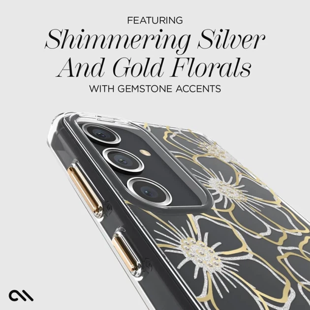 Чехол Case-Mate Floral Gems для Samsung Galaxy S24 (S921) Gold (CM053432) - изображение 8