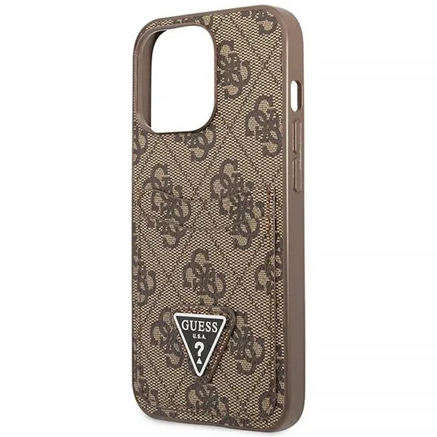 Чохол-гаманець Guess 4G Triangle Logo Cardslot для iPhone 13 Pro Brown (GUHCP13LP4TPW) - зображення 6