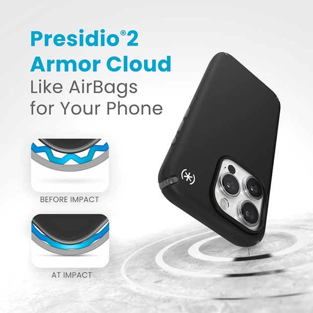 Чехол Speck Presidio2 Pro для iPhone 15 Pro Black/Slate Grey (150476-3205) - изображение 6