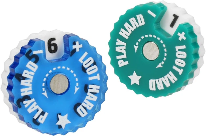 Трекери для ігор магнітні Epic Loot Box Tracker 20 мм від 0 до 9 (WT-2009C9) (5907086563847) - зображення 7