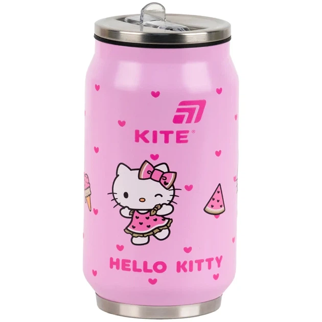Термочашка с трубочкой Kite Hello Kitty 350 мл (HK25-1263) - Фото 1 Термочашка с трубочкой Kite Hello Kitty 350 мл (HK25-1263) - изображение 1
