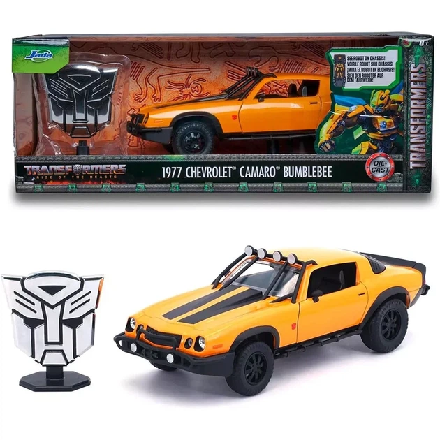 Автомодель Jada Transformers Бамблби Chevy Camaro 1977 года с фигуркой логотипа 1:24 (253115010) - изображение 6