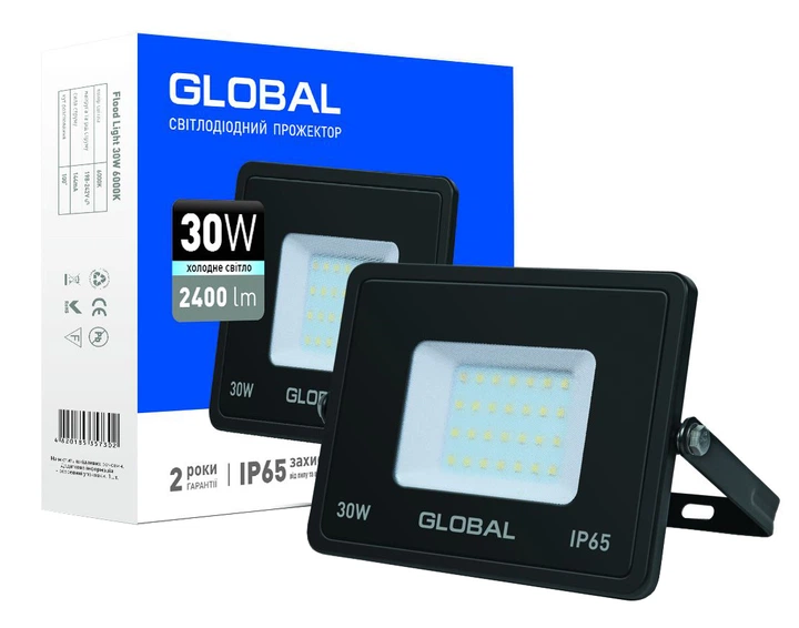 Прожектор Global LED Flood Light 30W 6000K (1GBL02LFL3060) низькі