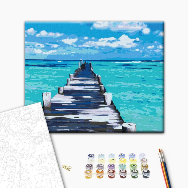 Картина по номерам Brushme Лазурная дорога 40х50см BS52180 - Фото 1 Картина по номерам Brushme Лазурная дорога 40х50см BS52180 - изображение 1