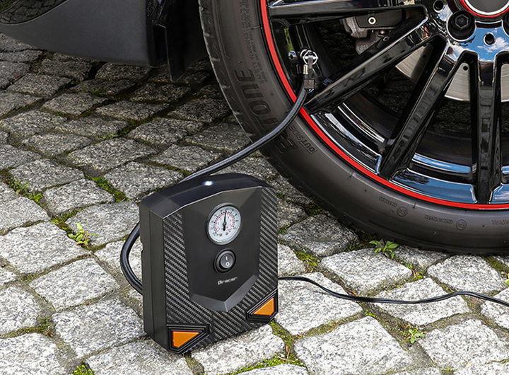 Автомобильный портативный компрессор 15 л/мин 120 PSI 12B Tracer RES-03ML (TRAKOM47449) 25 х 35 х 15 см, с манометром - изображение 2