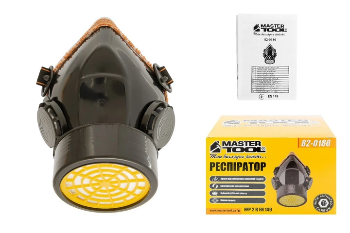 Респиратор-полумаска противопылевой MASTERTOOL FFP2 R EN 149 сменный противогазовый фильтр 82-0186 - Фото 6 Респиратор-полумаска противопылевой MASTERTOOL FFP2 R EN 149 сменный противогазовый фильтр 82-0186 - изображение 6