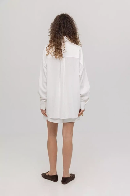 Сорочка лляна SH 001 2530251550309 L/XL Молочний - зображення 4