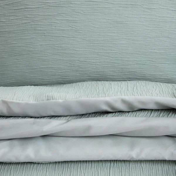 Komplet pościeli Homla Riva Poszewka na pościel 160 x 200 cm + 2 poszewki na poduszki 70x80 cm z mikrofibry pistacjowy (5906496767876) - obraz 2