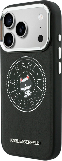 Etui Karl Lagerfeld Point & Choupette Sketch MagSafe do Apple iPhone 17 Pro Black (3666339603977) - obraz 2