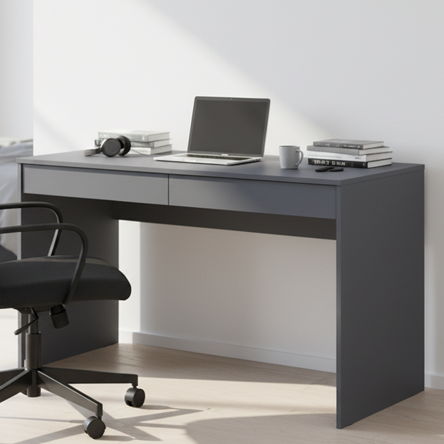 Стіл Doros Дейл Графіт 2Ш 120х60х78 (DRS-011951) - Фото 1 Стіл Doros Дейл Графіт 2Ш 120х60х78 (DRS-011951) - зображення 1