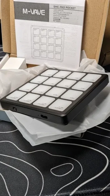 M-VAVE SMC-PAD Портативный MIDI-контроллер с 16 MPC-драм-педами (черный) - изображение 5
