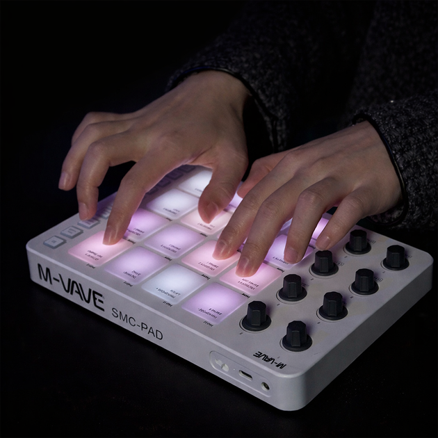 M-Vave SMC-PAD Pro – Бездротовий MIDI Контролер (білий) - зображення 4