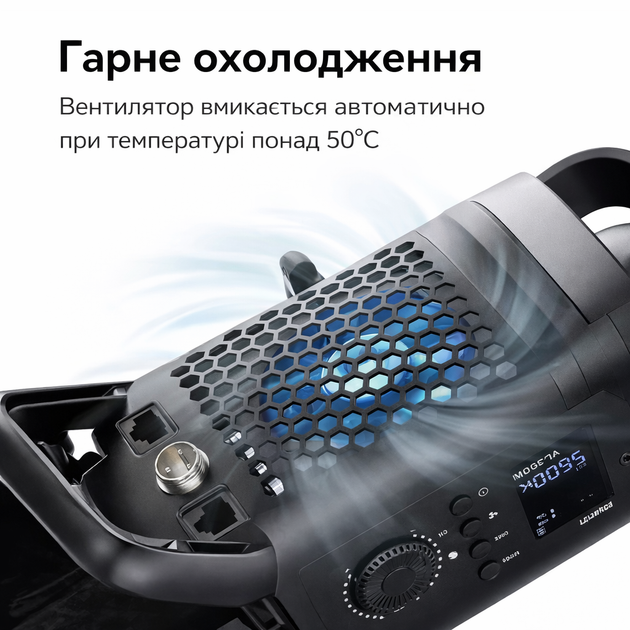 LED постоянный свет Ulanzi VL-200 Bi 200 Вт | 2700–6500K | CRI 95+ | Блок питания - изображение 5