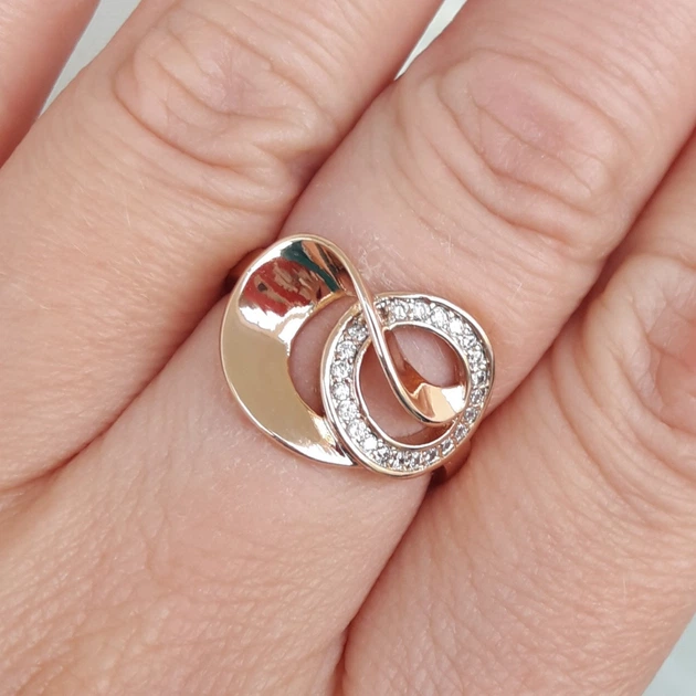 Кольцо Xuping Jewelry размеры:17 медзолото позолота 18К 8294 - изображение 6