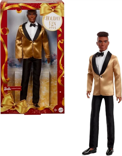 Лялька Barbie Signature 2025 Holiday Dark Brown Hair Ken Collectibleboi boy колекційний хлопчик JGK57 - Фото 1 Лялька Barbie Signature 2025 Holiday Dark Brown Hair Ken Collectibleboi boy колекційний хлопчик JGK57 - зображення 1