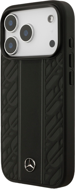 Etui Mercedes Laurel Leaves Stripes MagSafe do Apple iPhone 17 Pro Black (3666339506247) - obraz 2