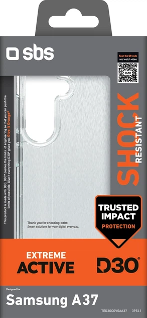 Чохол SBS Ultra-Strong Case D3O для Samsung Galaxy A37 Transparent (TED3OCOVSAA37) - зображення 2