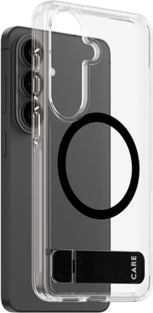 Etui CARE by PanzerGlass Black Kickstand & QI do Samsung Galaxy S26 Transparent (CR24194) - obraz 2