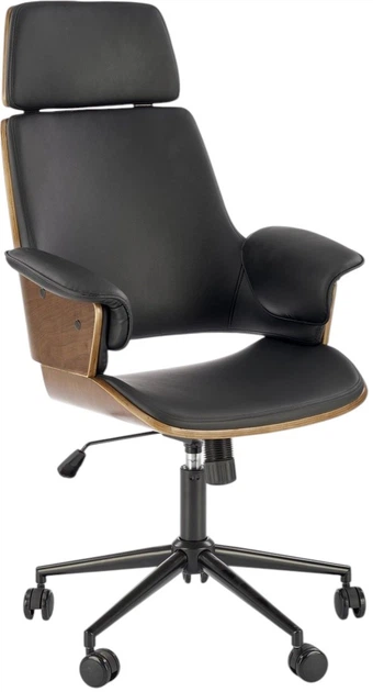 Офісне крісло Halmar Weber Горіхово-чорне (5905248127050) - зображення 4