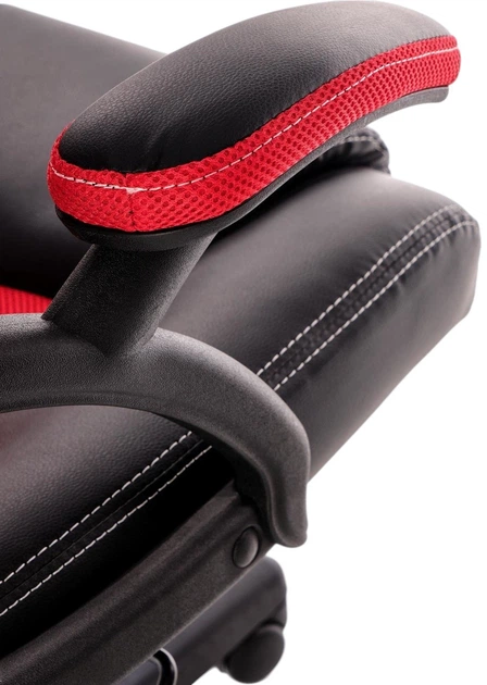 Офісне крісло Halmar Berkel Чорно-червоне (5905248115590) - зображення 10