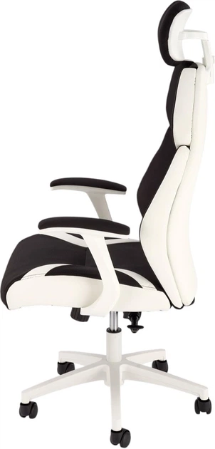 Fotel biurowy Halmar Chrono Biało-Czarny (5905248115668) - obraz 4