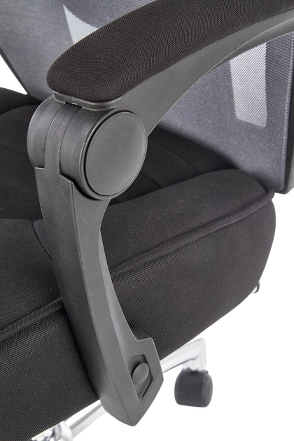 Fotel biurowy Halmar Freeman z podnożkiem Czarny-Popielaty (5905248115965) - obraz 5