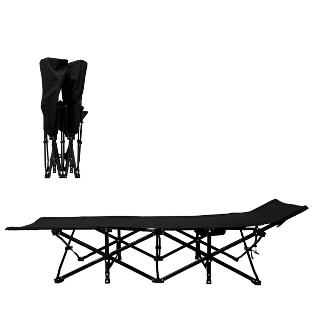 Раскладушка для туризма 190 х 70 х 35 см LEOBRO LB-CC-L2-GRY с толстым бархатным матрасом, нагрузкой до 150 кг, серая - Фото 3 Раскладушка для туризма 190 х 70 х 35 см LEOBRO LB-CC-L2-GRY с толстым бархатным матрасом, нагрузкой до 150 кг, серая - изображение 3