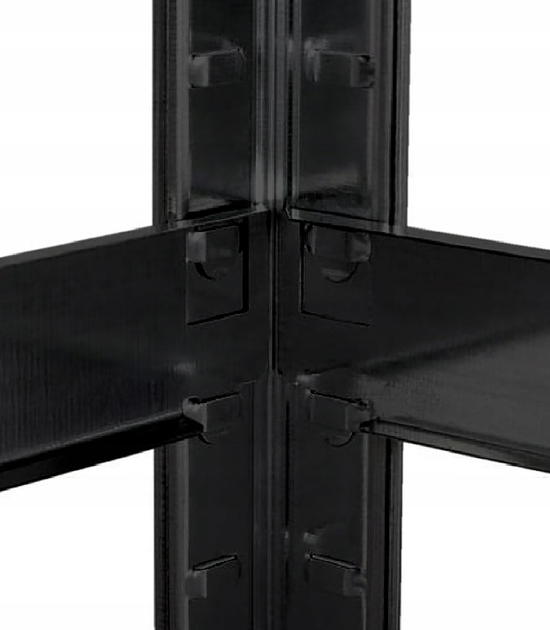 Стеллаж металлический на 5 полок, нагрузкой до 875 кг LEOBRO LB-R117 Black 150 х 70 х 30 см, 175кг/полка, черный - изображение 4
