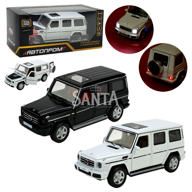 Игрушечная машинка металлическая «Mercedes-Benz G 350 d» Автопром Гелендваген, черный, 14*6*5 см, (68436) - Фото 9 Игрушечная машинка металлическая «Mercedes-Benz G 350 d» Автопром Гелендваген, черный, 14*6*5 см, (68436) - изображение 9