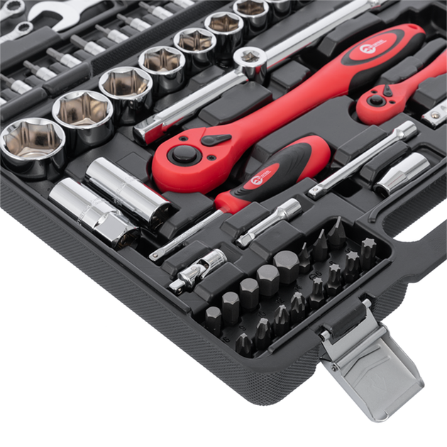 Набір інструментів професійний 1/2" & 1/4", 82 од. INTERTOOL ET-6082 - изображение 5
