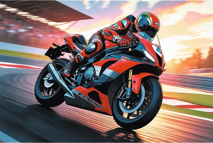 Пазл Trefl Швидкий мотоцикл 100 деталей 16489 (5900511164893) - зображення 3