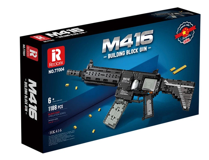 Конструктор штурмовая винтовка M416 1188 деталей Reobrix 77004 - Фото 4 Конструктор штурмовая винтовка M416 1188 деталей Reobrix 77004 - изображение 4