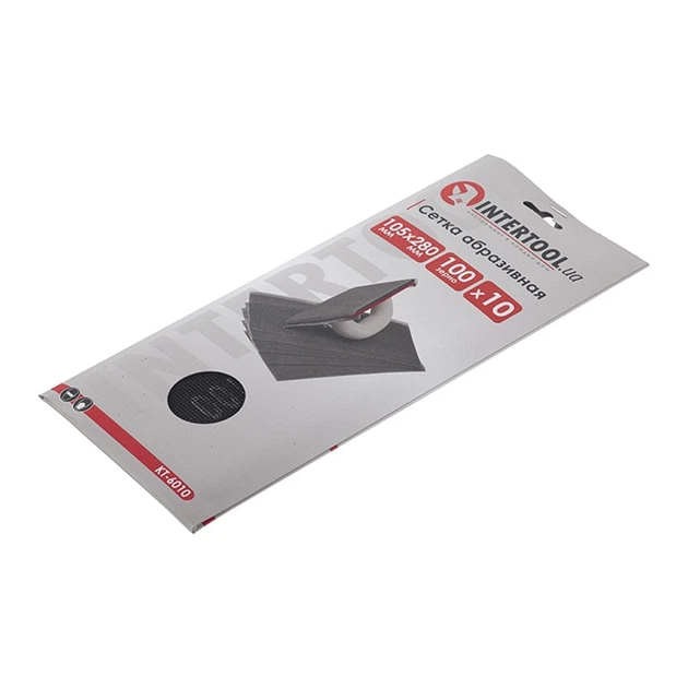 Сітка абразивна, 105 x 280 мм, К100, 10 шт. INTERTOOL KT-6010 - изображение 4
