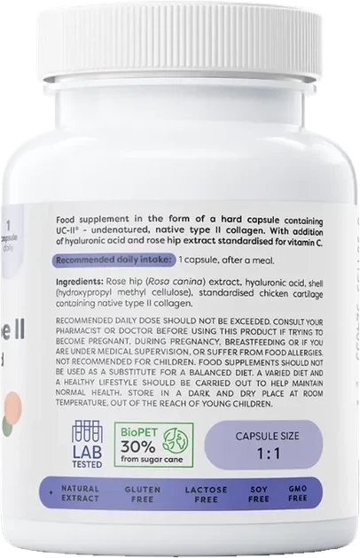Колаген Osavi типу II з гіалуроновою кислотою та екстрактом шипшини 30 капсул (5904139924648) - зображення 3