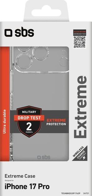 Etui SBS Extreme X2 do Apple iPhone 17 Pro Transparent (TEUNBKEX2IP1763P) - obraz 2