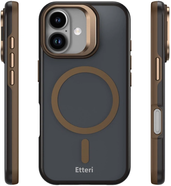 Etui Etteri Morning Fog do Apple iPhone 16 Brown (5907582342137) - obraz 3