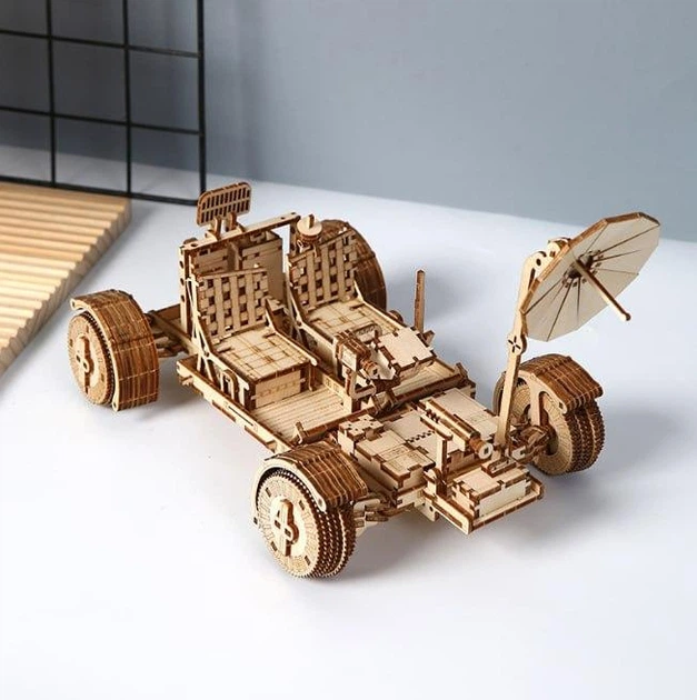 Деревянный 3D-пазл конструктор Лунный вездеход CK808 (388 деталей) - Фото 6 Деревянный 3D-пазл конструктор Лунный вездеход CK808 (388 деталей) - изображение 6