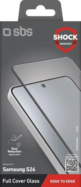Захисне скло SBS Full Cover Glass для Samsung Galaxy S26 Black (TESCRFCSAS26) - зображення 2