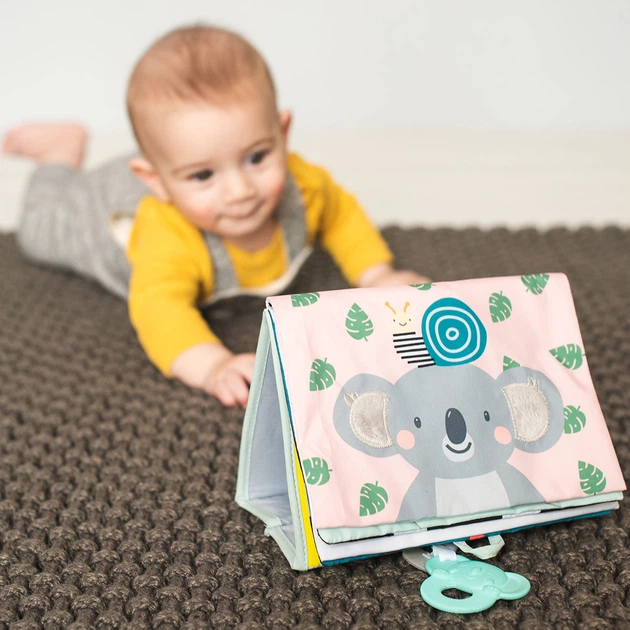 Развивающая книжка Taf Toys Мечтательные коалы двусторонняя мягкая с зеркальцем и прорезывателем для развития мелкой моторики малышей от 0 месяцев - изображение 7