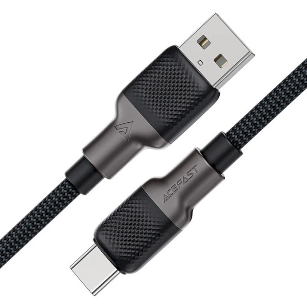 Кабель Acefast C10-04 1.2 м, USB 2.0, USB-A to Type-C, 3A, черный - изображение 4