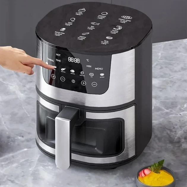 Аерогриль Мультипіч Rainberg RB 2268 4200W аерофритюрниця безмасляна для приготування без олії з регулюванням температури 8 л - изображение 3