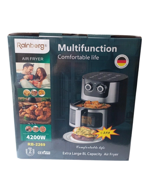 Аерофритюрница 8L Rainberg RB-2269 черная 4200w - изображение 7