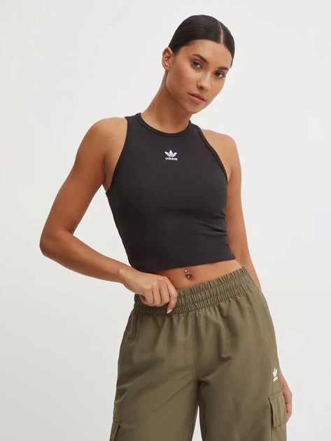 Топ женский Adidas Originals Essentials Ribbed Tank Top IW5736 M Black (4067894071413) - изображение 6