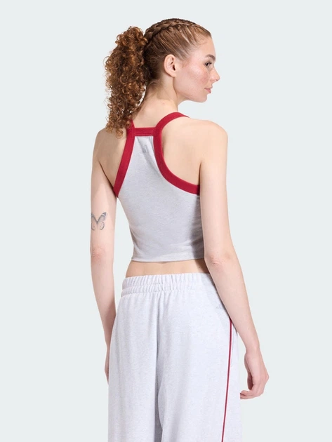 Топ женский Adidas Seasonal Essentials Colorpop Tank With Embroidered Graphic KC3938 S Light Grey Heather (4068822076739) - изображение 2