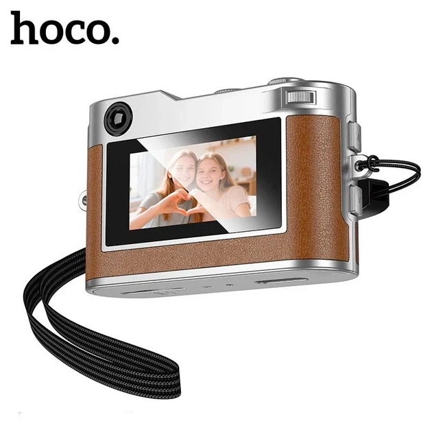 Фотоапарат HOCO DV210 Mini Digital Camera — ультракомпактна цифрова міні-камера з відео Full HD та фото 2 Мп, коричневий - Фото 2 Фотоапарат HOCO DV210 Mini Digital Camera — ультракомпактна цифрова міні-камера з відео Full HD та фото 2 Мп, коричневий - зображення 2
