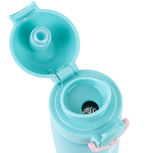 Термос з кнопкою Kite K25-1221-1, Hug in mug, 430 мл, бірюзовий - изображение 2